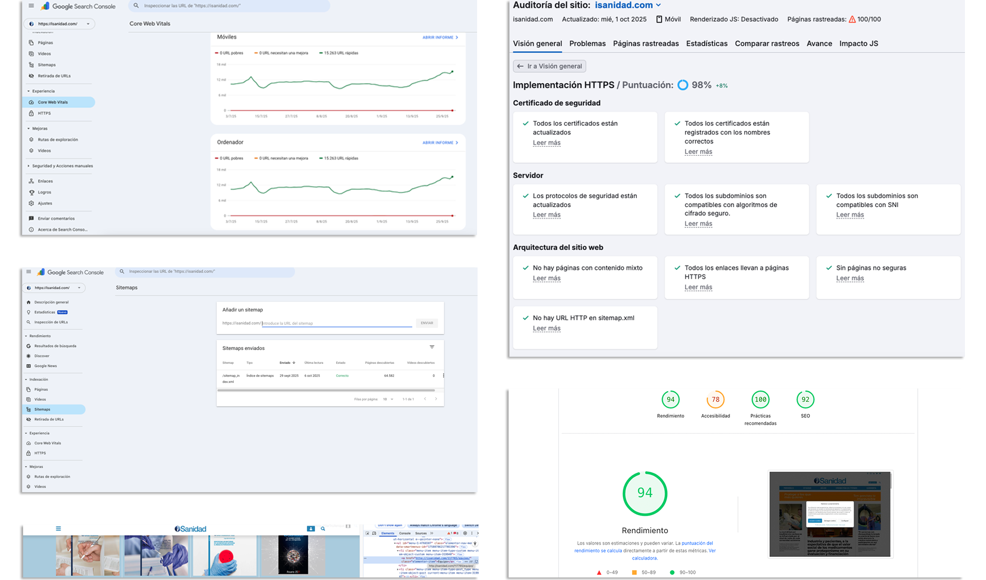 pryecto isanidad optimizacion y seo